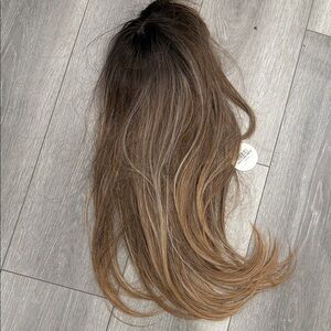 Elegant Brown Ombre Hair Extension and wig